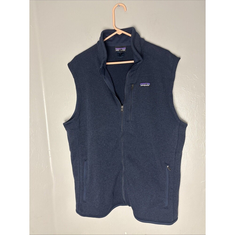 Patagonia Men’s Better Sweater Vest Jacket Navy Blue 25881 Full Zip Sz XXL EUC
